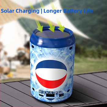 Bluetooth mini garsiakalbis, 5W galia, įdiegta baterija 1200–2000 mAh, Bluetooth 5.3, 100 Hz–20 kHz dažnių diapazonas, SNR ≥95 dB