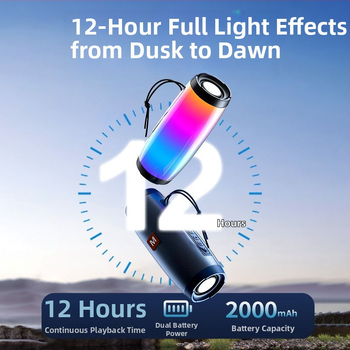 TG157 Bluetooth garsiakalbis — 2 garsiakalbiai, 8W, Bluetooth 5.0, IPX4 atsparus vandeniui, įmontuota 1000–1200mAh baterija