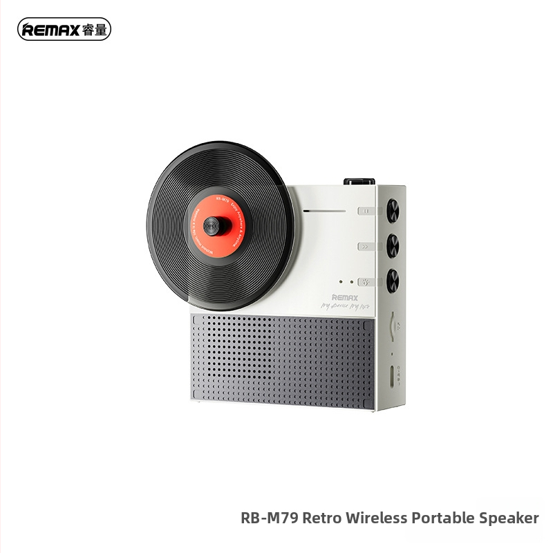 Retro Bluetooth stalinis garsiakalbis su įmontuota 1000–1200mAh baterija, 5W išvestis, dažnių atsakas 30Hz–15kHz, veiksmo diapazonas 10 m