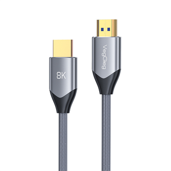 HDMI 2.1 kabelis • HDMI8K sąsaja • Be deguonies varis • Auksu dengti kontaktai • Ilgis 1-5 m