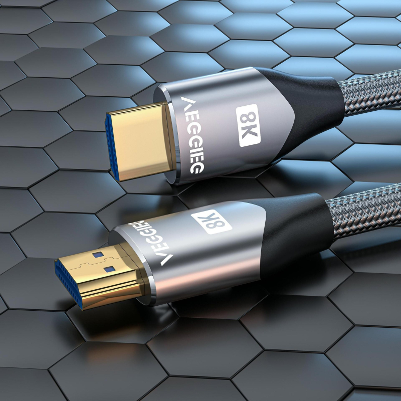 HDMI 2.1 kabelis • HDMI8K sąsaja • Be deguonies varis • Auksu dengti kontaktai • Ilgis 1-5 m