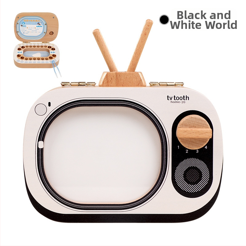 Medinė suvenyrinė dėžutė pieniniams dantims vaikams, dantų rinkimo dėžutė, dovanų pakuotė, 4–6 metų