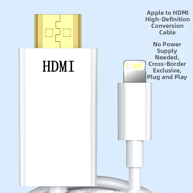 HDMI laidas Apple įrenginiams, HDMI 2.0 HDTV didelio greičio laidas, OEM prieinamas, išleistas 2024 m.