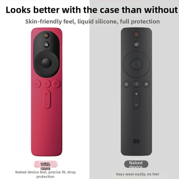 Xiaomi TV nuotolinio valdymo dėklas – silikonas, šiuolaikiško minimalistinio stiliaus, suderinamas su 4 kartų Mi TV nuotolinio valdymo pulteliais