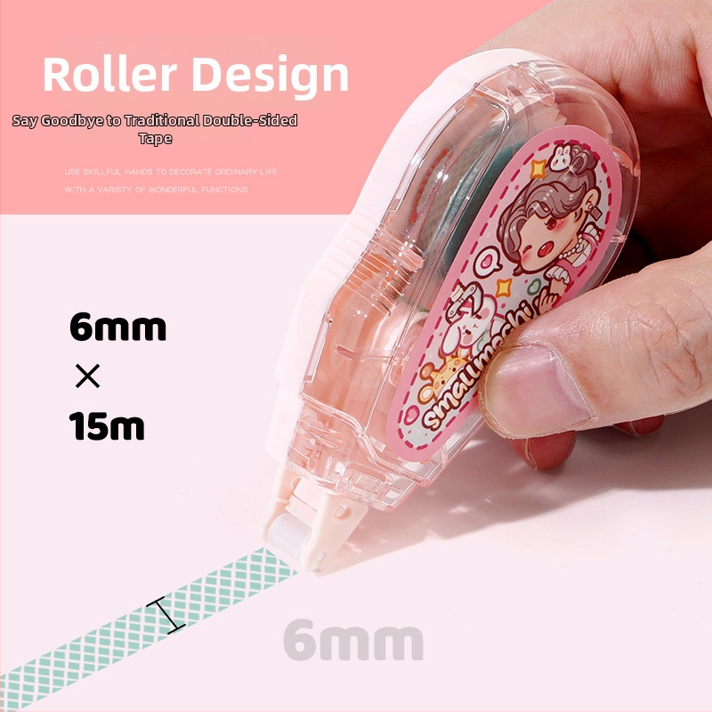 Small Potato taškinis klijuojamasis rašiklis dienoraščiui, didelė talpa, aukšta klampumas, be žymių, plastikas, animacinis stilius