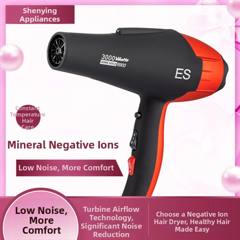 Plaukų džiovintuvas, 3000W, 3 greičiai, šaltas/karštas oras, greitas džiovinimas