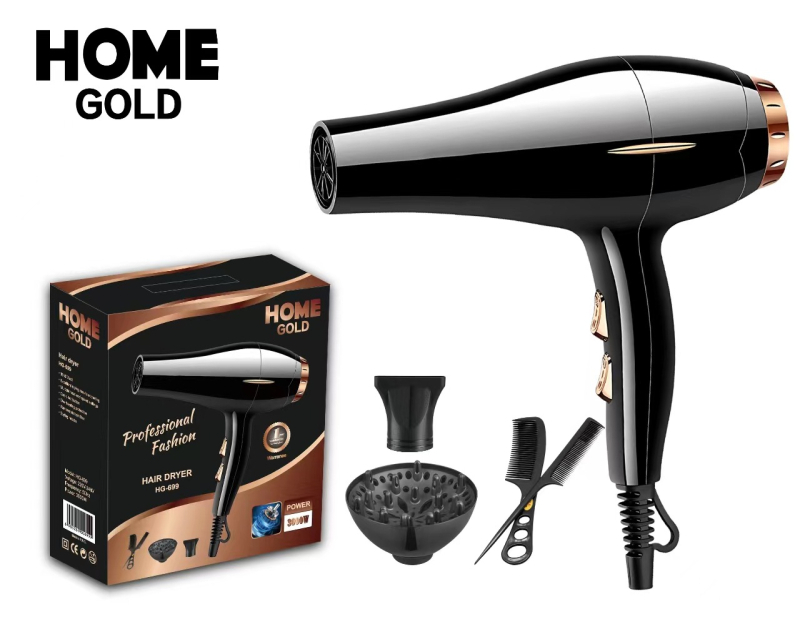 Plaukų džiovintuvas, 3000W, 3 greičiai, šaltas/karštas oras, greitas džiovinimas