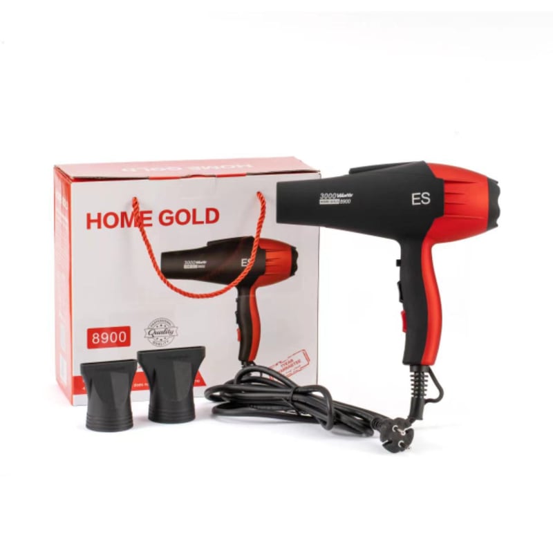 Plaukų džiovintuvas, 3000W, 3 greičiai, šaltas/karštas oras, greitas džiovinimas