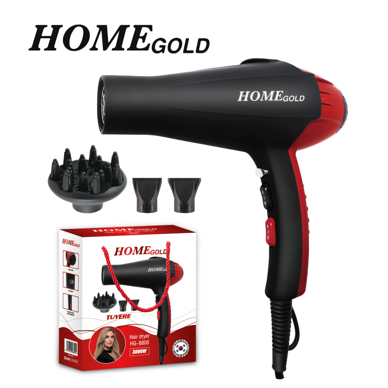 Plaukų džiovintuvas, 3000W, 3 greičiai, šaltas/karštas oras, greitas džiovinimas