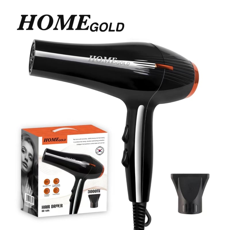 Plaukų džiovintuvas, 3000W, 3 greičiai, šaltas/karštas oras, greitas džiovinimas