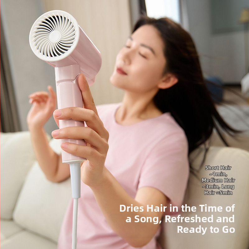 Plaukų džiovintuvas su neigiamaisiais jonais, 1800W, sulankstoma rankena, pasukamas oro antgalis, 220V