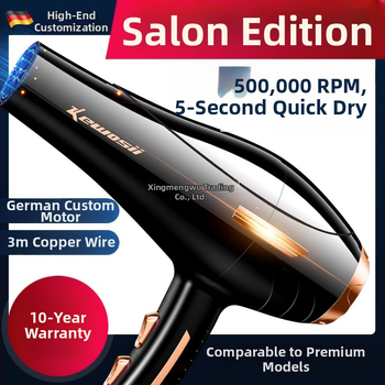 Plaukų džiovintuvas su DC varikliu, 2500W, 3 greičiai, šaltas/karštas oras, viena antgalė