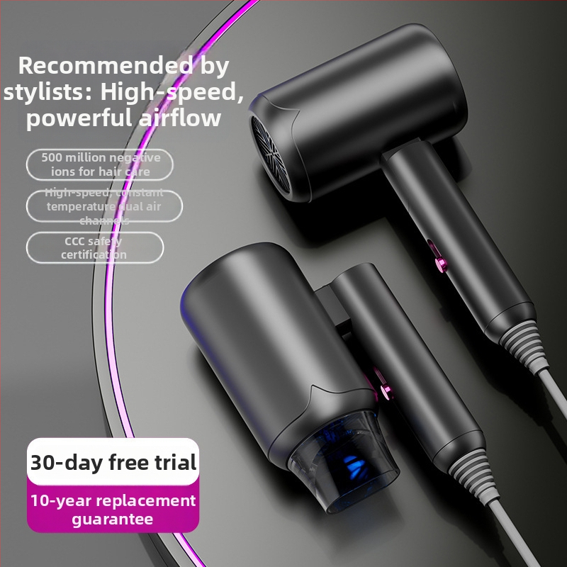 Plaukų džiovintuvas su sulankstomu rankena, 800 W, 220 V, šaltas/karštas oras, perkaitimo apsauga
