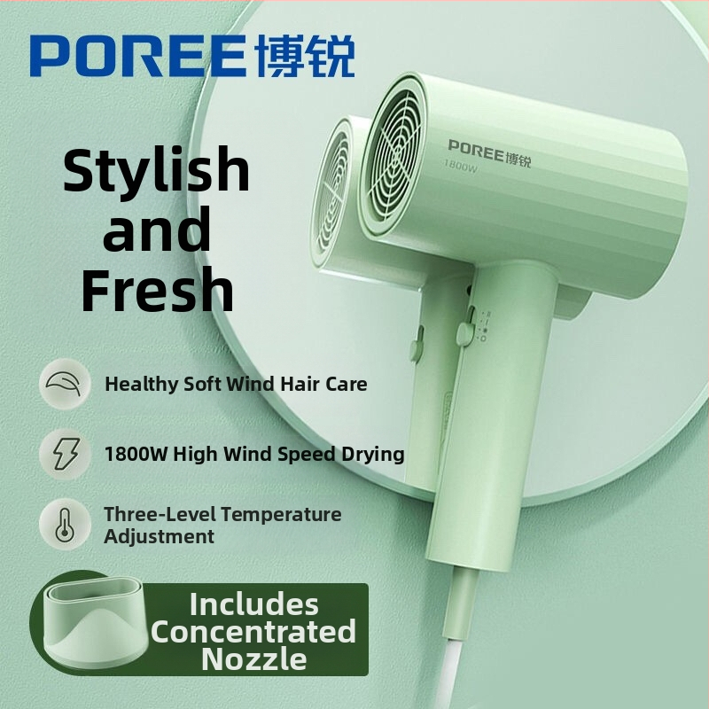 Borui juuksepuhur PH1627/PH1628, 1800W, harjadeta DC mootor, 220V, ABS korpus