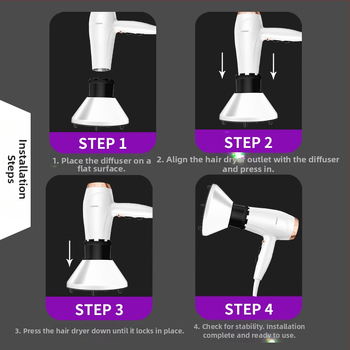 Matu fēna loku žāvēšanas piederums ar universālu interfeisu, modelis G9, materiāls PC, svars 0,23 kg, KUCHITE