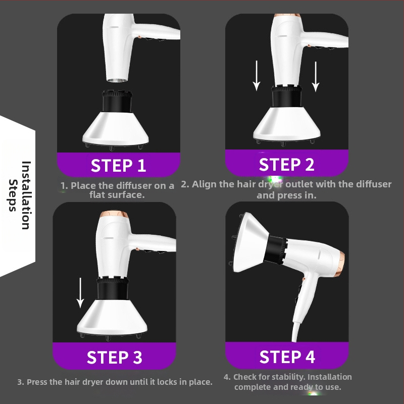 Juuksefööni lisatarvik curlimiseks, universaalne liides, mudel G9, materjal PC, kaal 0,23 kg, KUCHITE