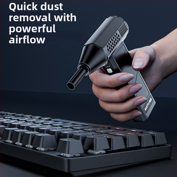 Automobilio ventiliatorius su bešepetėlių motoru, nešiojamas, didelio greičio turbina, 160W, modelis ST-8113, viskas viename pūtimui ir siurbimui dulkom