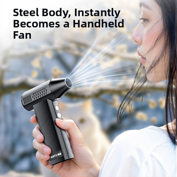 Automobilio ventiliatorius su bešepetėlių motoru, nešiojamas, didelio greičio turbina, 160W, modelis ST-8113, viskas viename pūtimui ir siurbimui dulkom