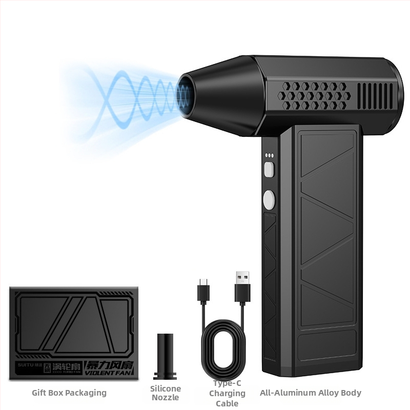 Automobilio ventiliatorius su bešepetėlių motoru, nešiojamas, didelio greičio turbina, 160W, modelis ST-8113, viskas viename pūtimui ir siurbimui dulkom