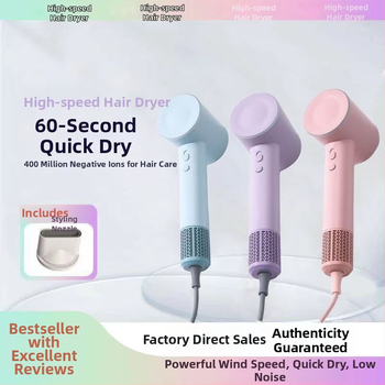 Plaukų džiovintuvas be mentelių, neigiami jonai, 1600W, be šepetėlių variklio, 220V