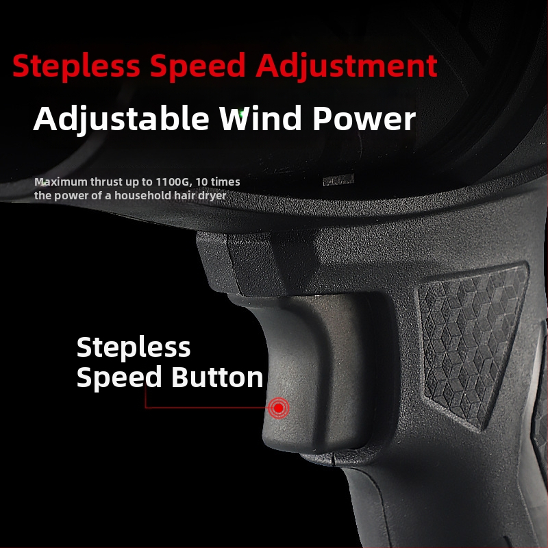 Bezvadu rokas putekļu pūtējs, uzlādējama litija baterija, 21V, rūpnieciskās klases ventilators