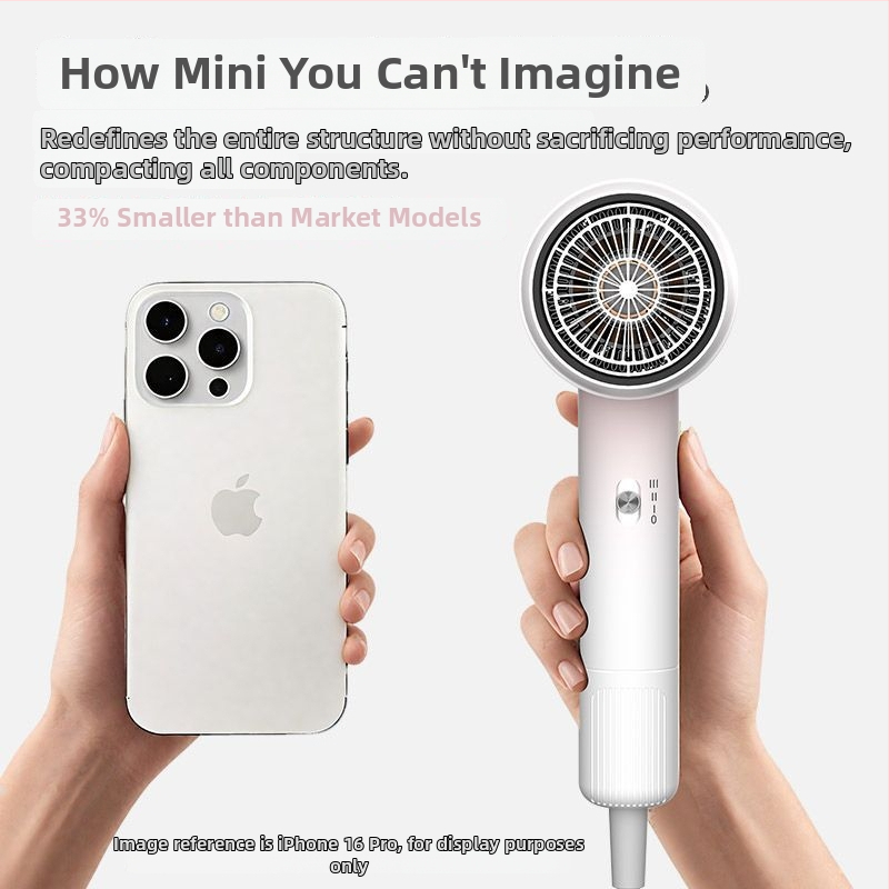 Miegamajam skirtas plaukų džiovintuvas — 800W, DC variklis, 220V, 3 srauto greičiai, vienas difuzoriaus antgalis