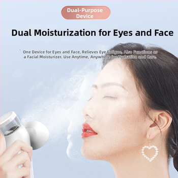 NINE BEAUTY silmade hoolduseade – nano pihustamise niisutus, kaasaskantav silma masseerija soojendava kompresseerimisega, IPX5 veekindel, sisseehitatud aku 300–500 mAh, koduseks kasutamiseks