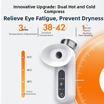 NINE BEAUTY silmade hoolduseade – nano pihustamise niisutus, kaasaskantav silma masseerija soojendava kompresseerimisega, IPX5 veekindel, sisseehitatud aku 300–500 mAh, koduseks kasutamiseks