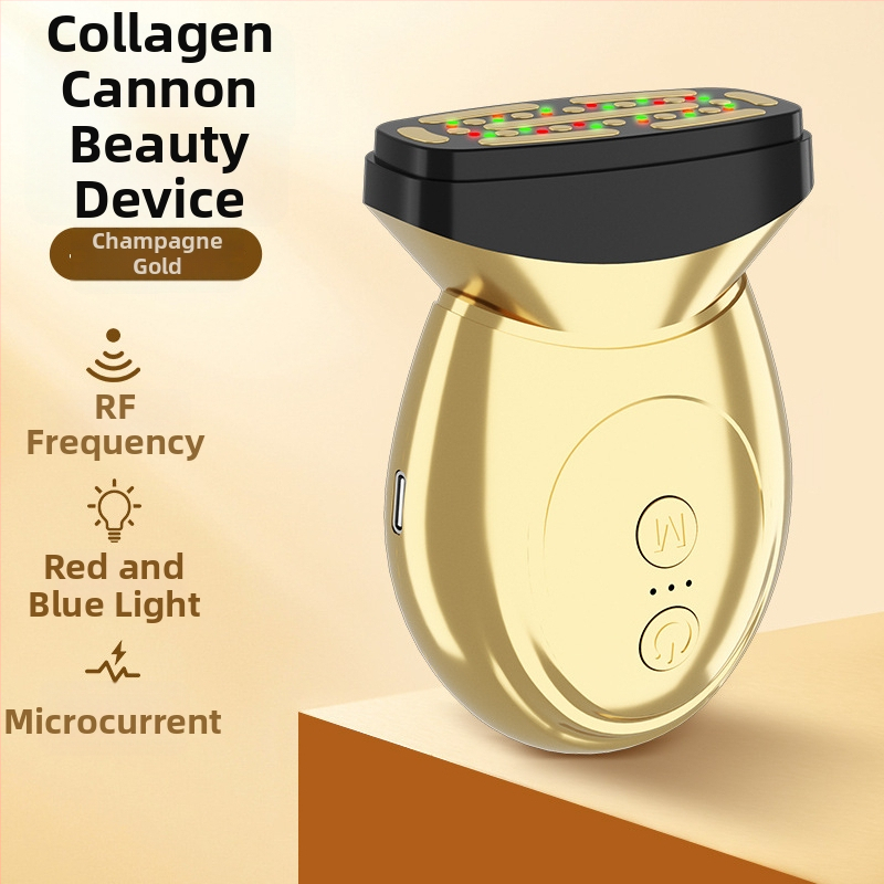 RF grožio įrenginys veidui su EMS, skirtas pakėlimui ir įtempimui; nešiojamas; įmontuota baterija 1200–2000 mAh; IPX8 atsparumas vandeniui