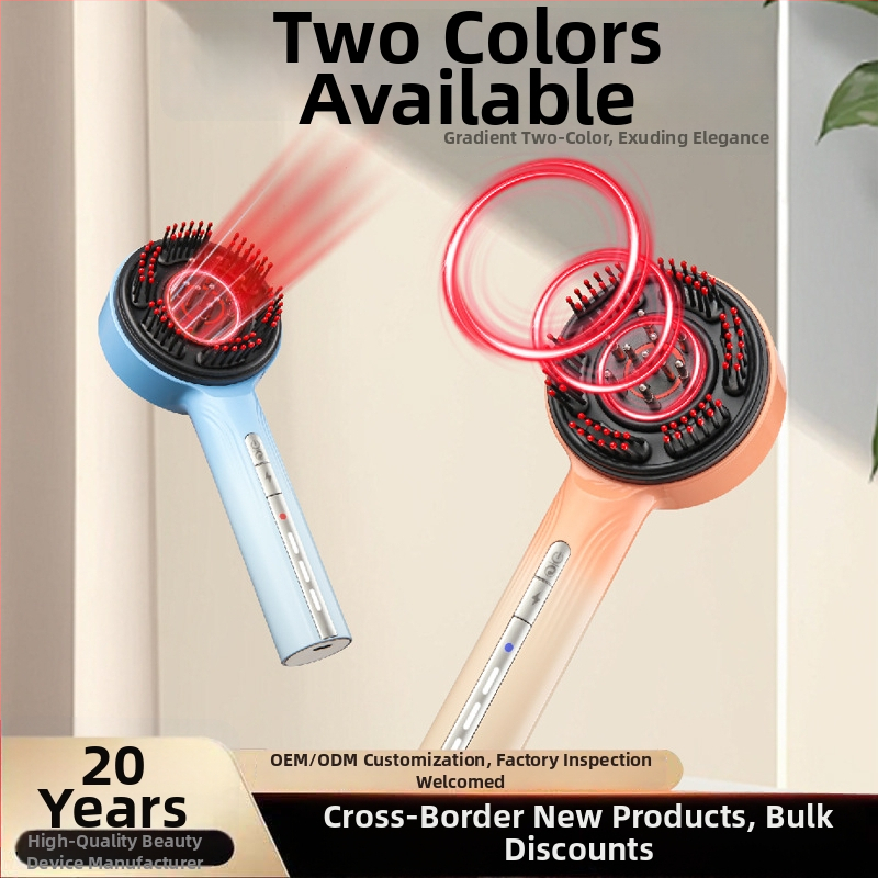 Modelis Q16 elektrinė galvos masažo šukų su raudona šviesa, EMS mikro Srovė, tepalų užtepimo funkcija, 3 masažo lygiai