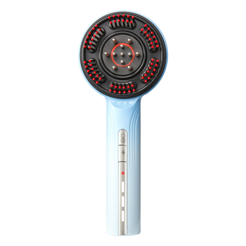 Modelis Q16 elektrinė galvos masažo šukų su raudona šviesa, EMS mikro Srovė, tepalų užtepimo funkcija, 3 masažo lygiai