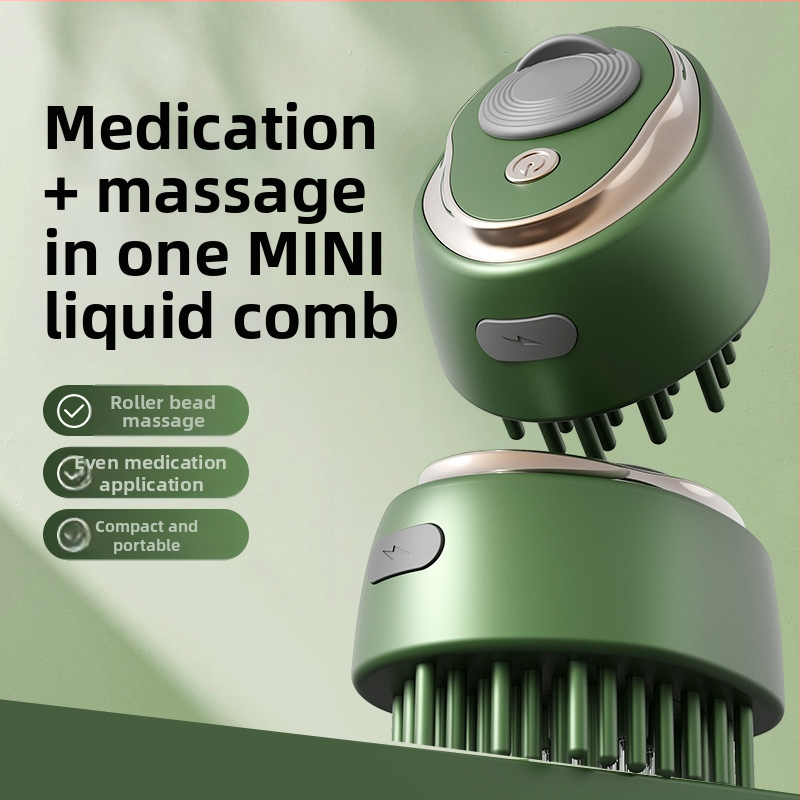 Mini skystų vadovas galvos odai su kamuoliuko aplikatoriumi ir vibraciniu masažu - LN-665, 35–40 g, universalus naudojimas, ramina galvos odą