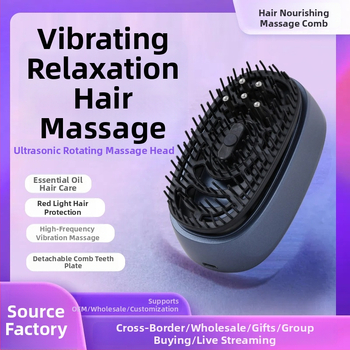 Galvos odos masažinė šukos su eteriniaisiais aliejais – plaukų priežiūra, galvos odos raminimas, maitinimas, daugiafunkcinė, 300 g