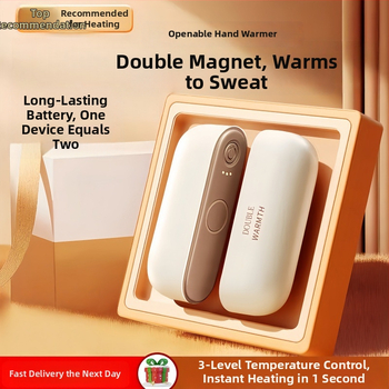 Magnetinis atsiskiriantis rankų šildytuvas su įdėta baterija, nešiojamas elektrinis šildytuvas – 5V, 2W, šildymo laidu, 2000–4000mAh