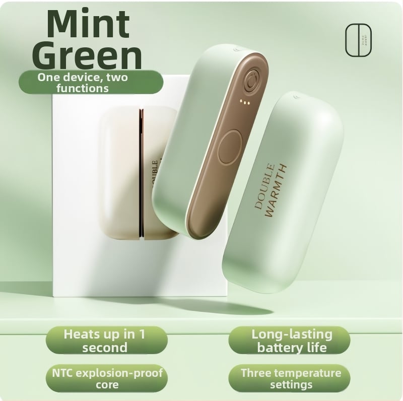 Magnetinis atsiskiriantis rankų šildytuvas su įdėta baterija, nešiojamas elektrinis šildytuvas – 5V, 2W, šildymo laidu, 2000–4000mAh