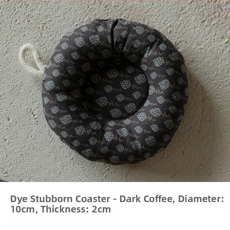 Japonijos stiliaus arbatinuko kilimėlis iš medvilnės-lino audinio, storas apsaugos nuo nudegimų sluoksnis, apskrito puodelio padėkliukas ir pieno padėklas, rankų darbas