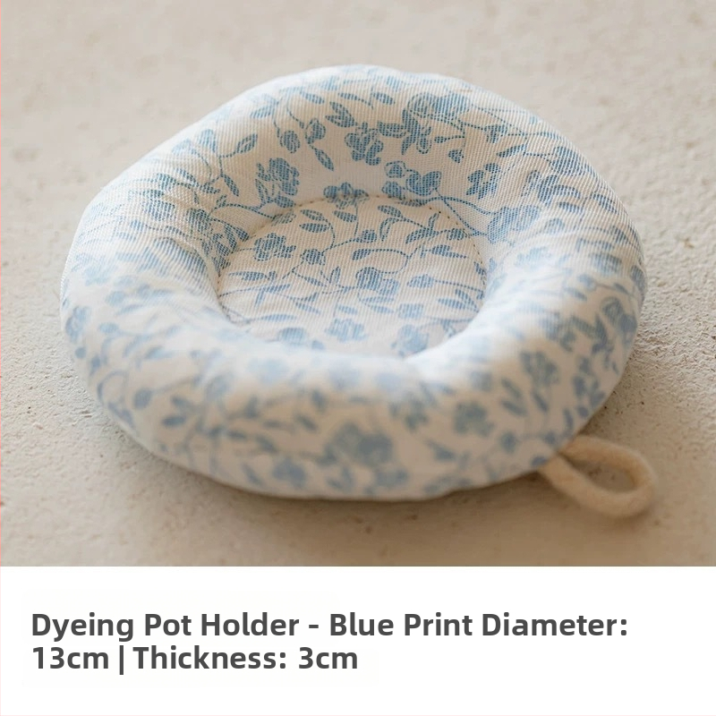 Japonijos stiliaus arbatinuko kilimėlis iš medvilnės-lino audinio, storas apsaugos nuo nudegimų sluoksnis, apskrito puodelio padėkliukas ir pieno padėklas, rankų darbas