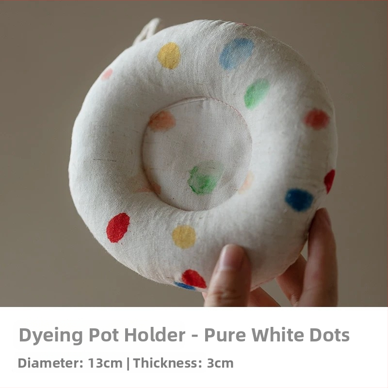 Japonijos stiliaus arbatinuko kilimėlis iš medvilnės-lino audinio, storas apsaugos nuo nudegimų sluoksnis, apskrito puodelio padėkliukas ir pieno padėklas, rankų darbas