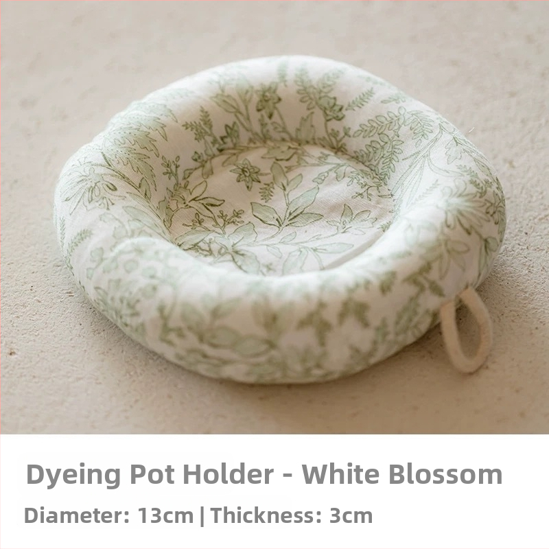 Japonijos stiliaus arbatinuko kilimėlis iš medvilnės-lino audinio, storas apsaugos nuo nudegimų sluoksnis, apskrito puodelio padėkliukas ir pieno padėklas, rankų darbas