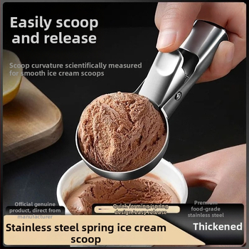 Nerūdijančio plieno ledų šaukštas, modernus minimalistinis dizainas, suaugusiųjų naudojimui