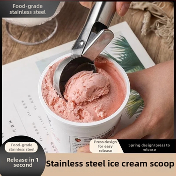 Nerūdijančio plieno ledų šaukštas, modernus minimalistinis dizainas, suaugusiųjų naudojimui