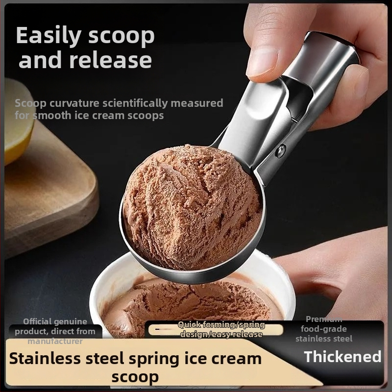 Nerūdijančio plieno ledų šaukštas, modernus minimalistinis dizainas, suaugusiųjų naudojimui