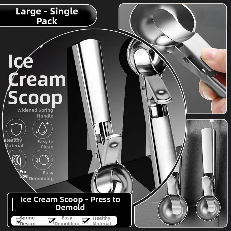 Nerūdijančio plieno ledų šaukštas, modernus minimalistinis dizainas, suaugusiųjų naudojimui