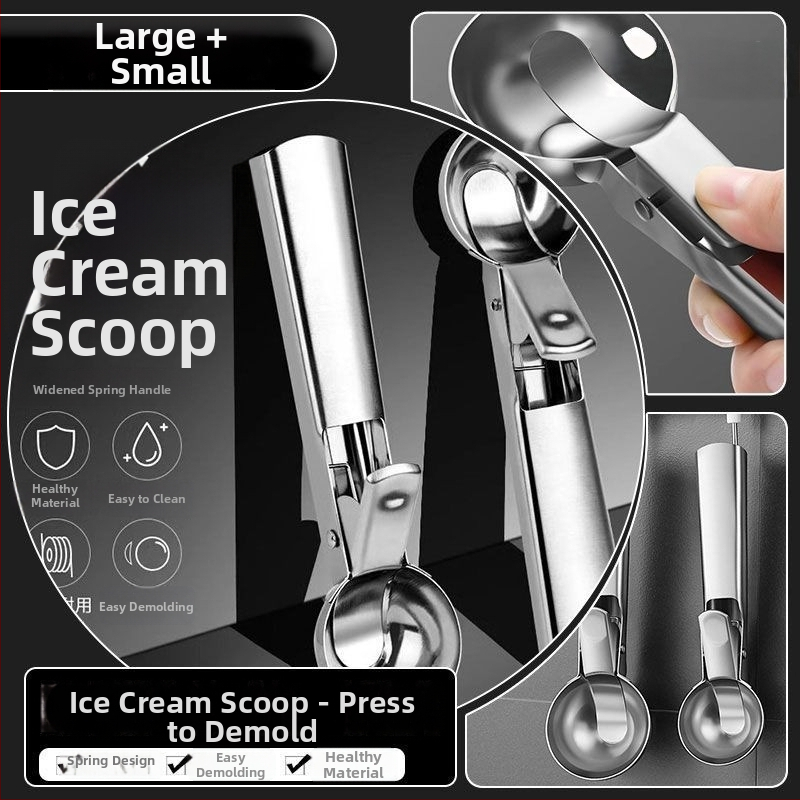 Nerūdijančio plieno ledų šaukštas, modernus minimalistinis dizainas, suaugusiųjų naudojimui