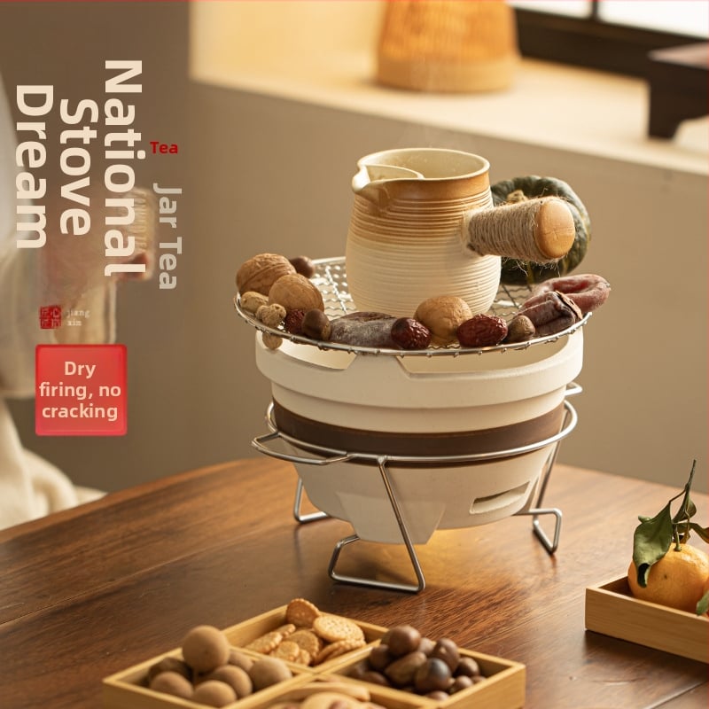 Keraminis arbatos ceremonijos rinkinys – japonų stilius, Yunhua Hall prekės ženklas, spausdintas logotipas, tinkamas sausam deginimui, dėklinė pakuotė