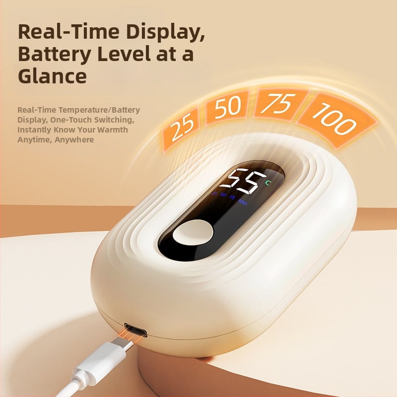 USB-laetav käesoojendi, sisseehitatud 1000–1200 mAh aku, mudel N12, 5V 3W, alumiiniumlehe soojusjaotus