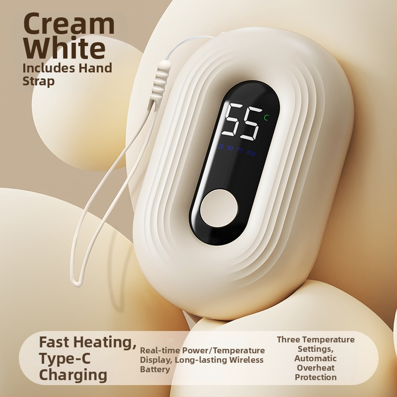 USB įkraunamas rankų šildytuvas, modelis N12, 5V 3W, aliuminio plokštės šilumos sklaida, įmontuota 1000–1200 mAh baterija