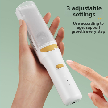 Kūdikių plaukų kirpimo mašinėlė – ultra lengva, tyliai veikianti su automatiškai siurbiamais plaukais; įkraunama, 5W, atspari vandeniui; prekinis ženklas Create rhyme