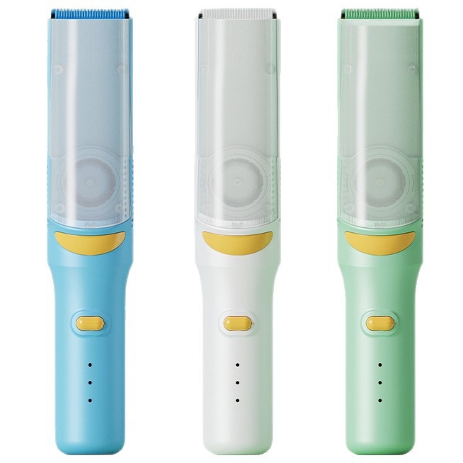 Mașină de tuns păr pentru bebeluși – ultra-ușoară, silențioasă, cu aspirație automată a părului; reîncărcabilă, 5W, rezistentă la apă; brand Create rhyme