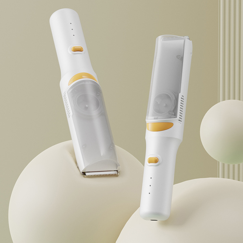 Mașină de tuns păr pentru bebeluși – ultra-ușoară, silențioasă, cu aspirație automată a părului; reîncărcabilă, 5W, rezistentă la apă; brand Create rhyme